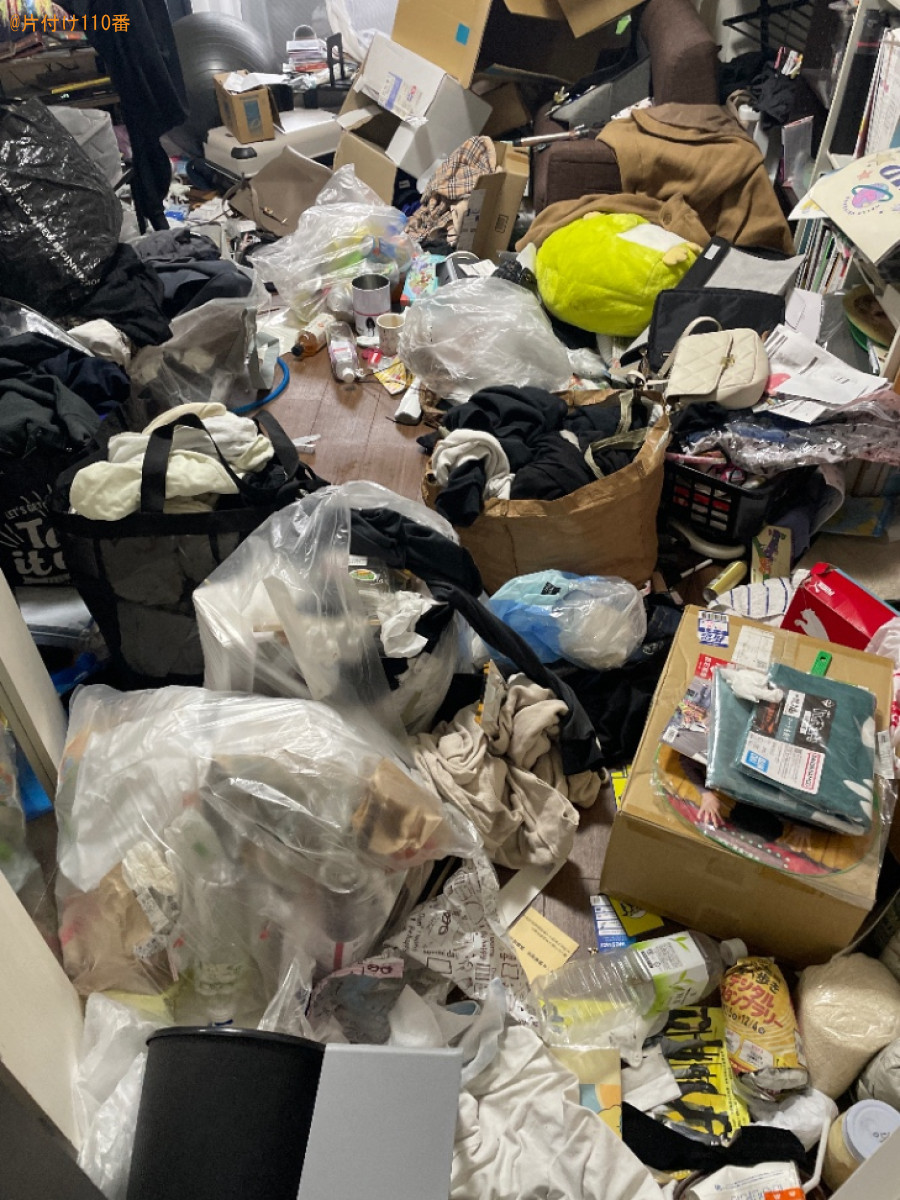 部屋の片付け作業と不用品の回収・処分ご依頼　お客様の声